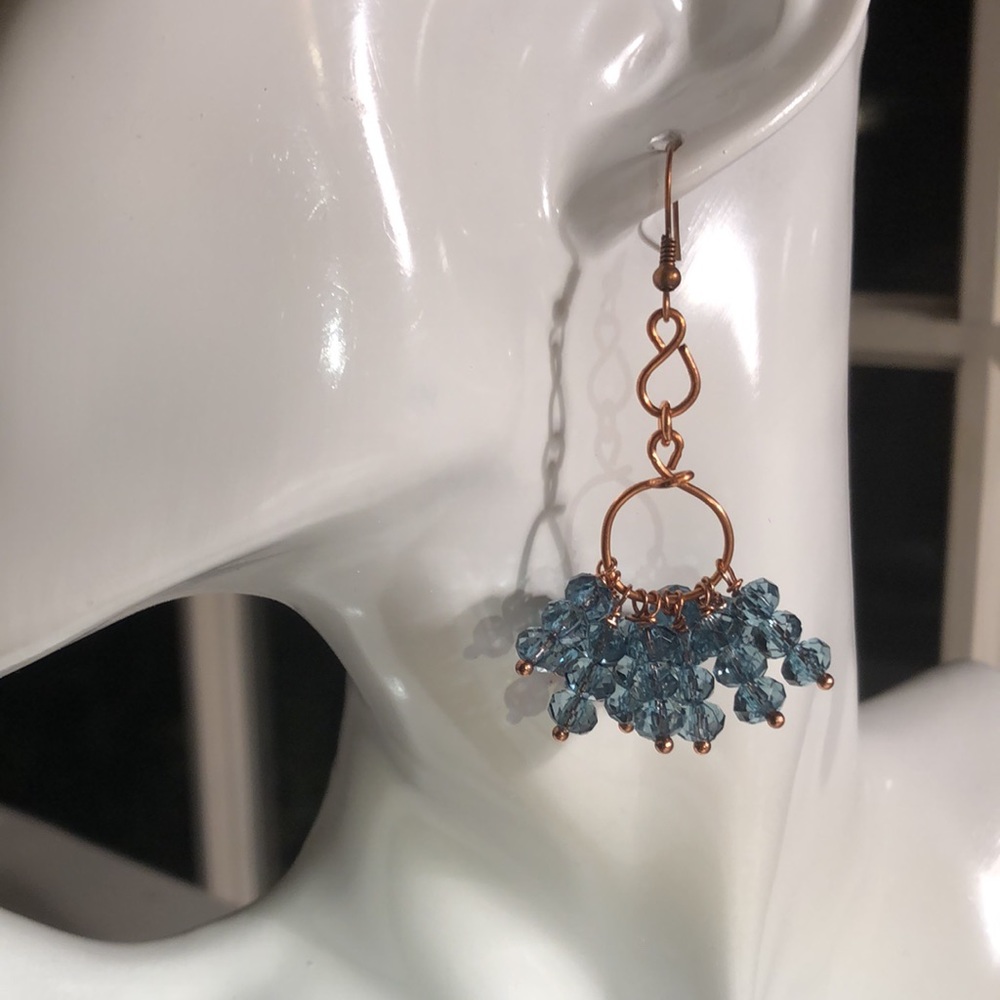 Copper and Resin bead Earrings